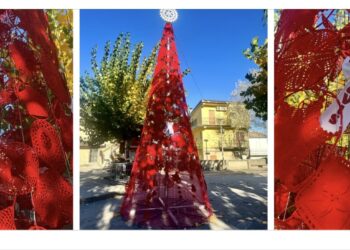 Verzino accende il Natale con l’albero all’uncinetto: un simbolo che unisce tradizione e comunità