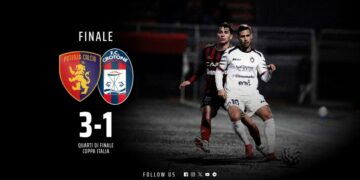 Calcio, Coppa Italia, Quarti di Finale: Potenza vs Crotone 3-1