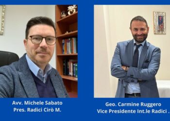 Radici: l’avv. Michele Sabato è il nuovo presidente della sezione di Cirò Marina, il geometra Carmine Ruggero nominato vicepresidente internazionale