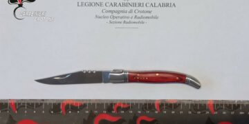 16 coltelli sequestrati dai Carabinieri durante i controlli su strada a Crotone: denunciati i responsabili