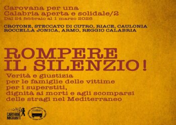 Carovana per una Calabria aperta e solidale: a Crotone, Cutro e in Calabria cinque giorni di memoria, diritti e partecipazione
