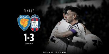 Calcio, Serie C, 24a giornata: Siracusa vs Crotone 1-3