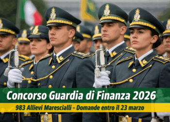 Guardia di Finanza: concorso per titoli ed esami per l’ammissione di 983 allievi marescialli al 98° corso – anno accademico 2026/2027