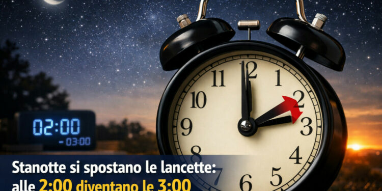 Torna l’ora legale: stanotte lancette avanti di un’ora, si dorme meno ma arrivano giornate più lunghe