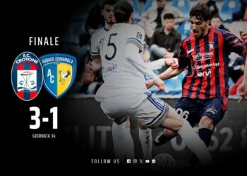 Calcio, Serie C, 34a giornata: Crotone vs Audace Cerignola 3-1