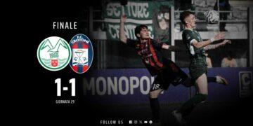 Calcio, Serie C, 29a giornata: Monopoli vs Crotone 1-1